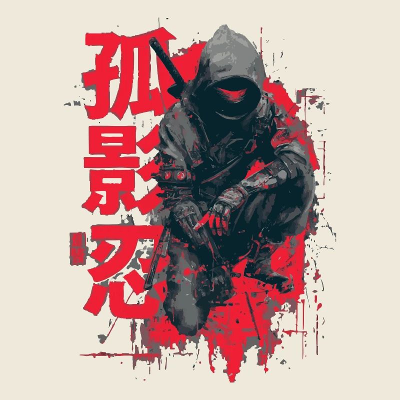 Lonely Shadow Ninja Manga Style