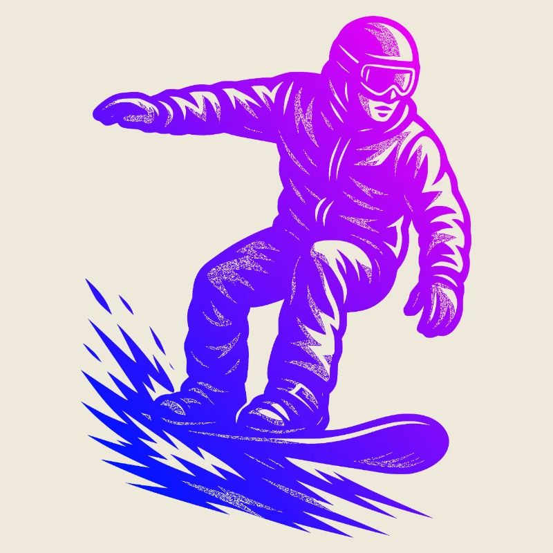 Iconisches Snowboard Motiv