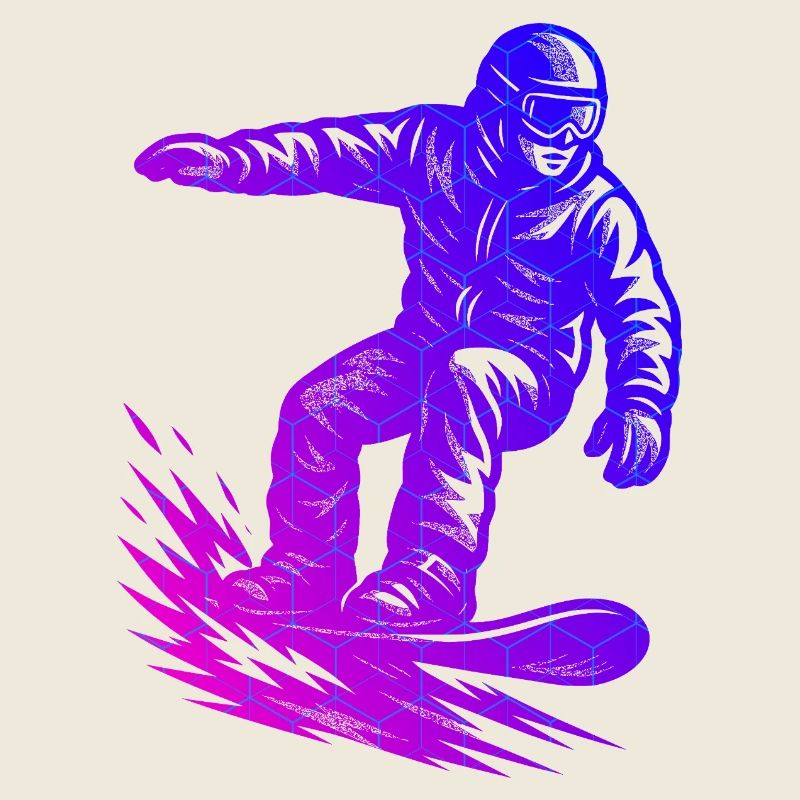 Motif de snowboard amusant