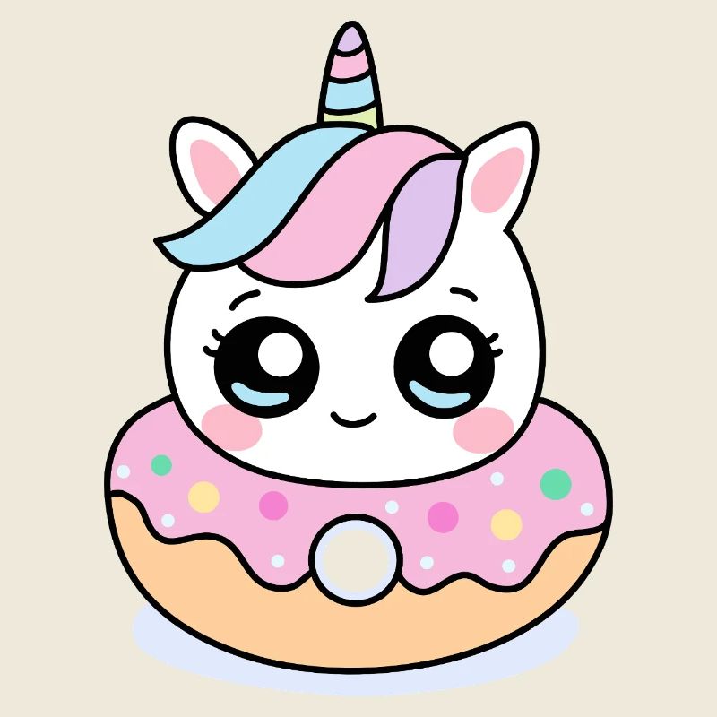 Einhorn-Donut Kawaii – Süßes Valentinsgeschenk