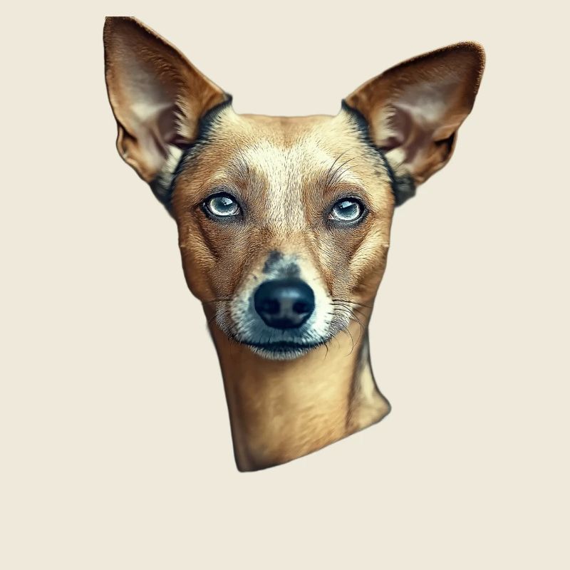Regard de chien aux yeux bleus
