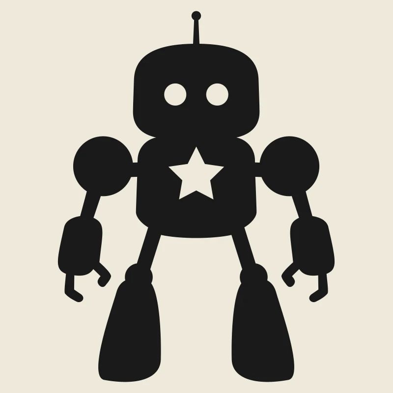 Robot with Star AI Sci-Fi Nerd