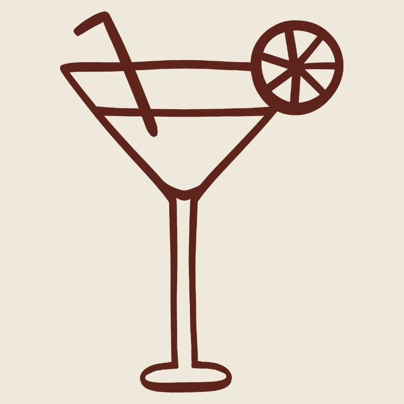 Minimalist Cocktail Line Art