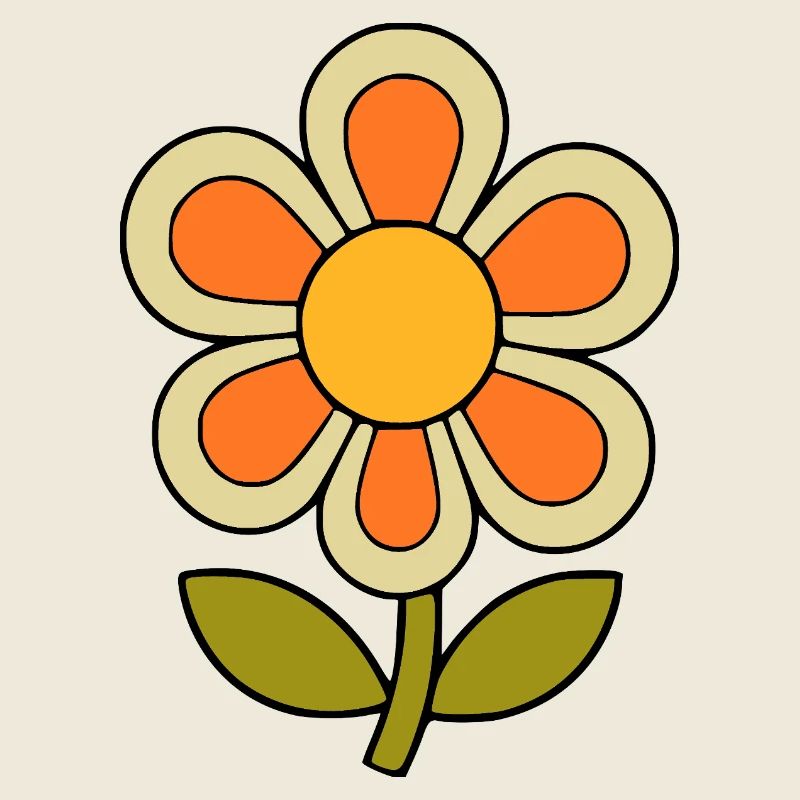 70s flower pattern retro flowerpower