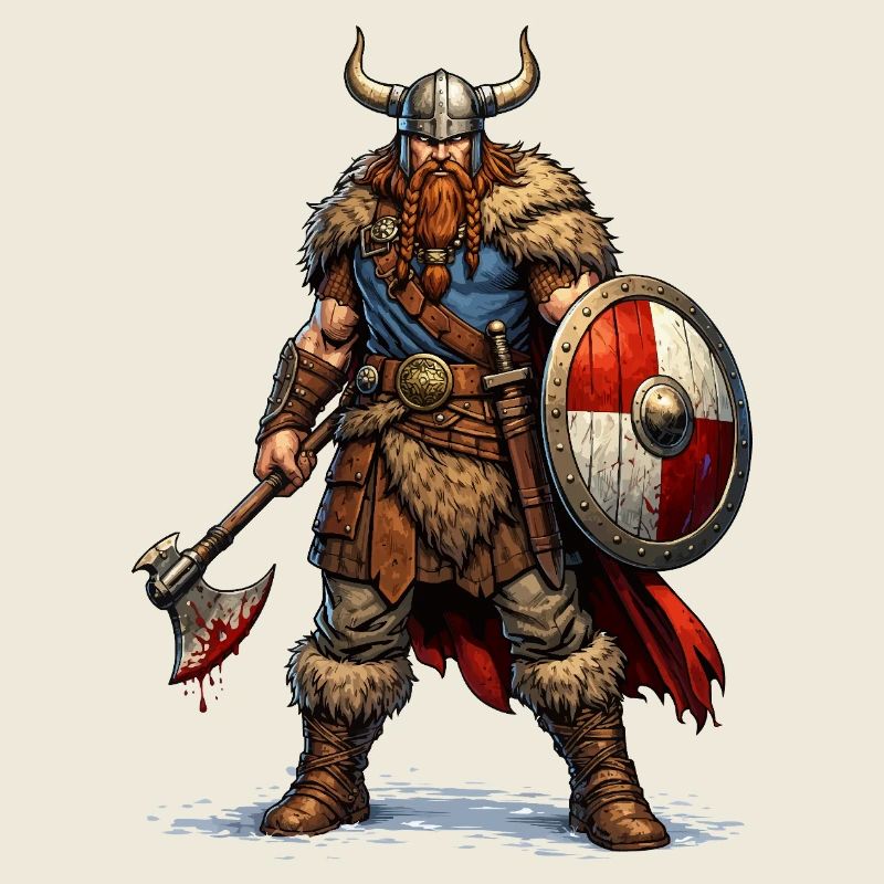 Viking Warrior with Shield