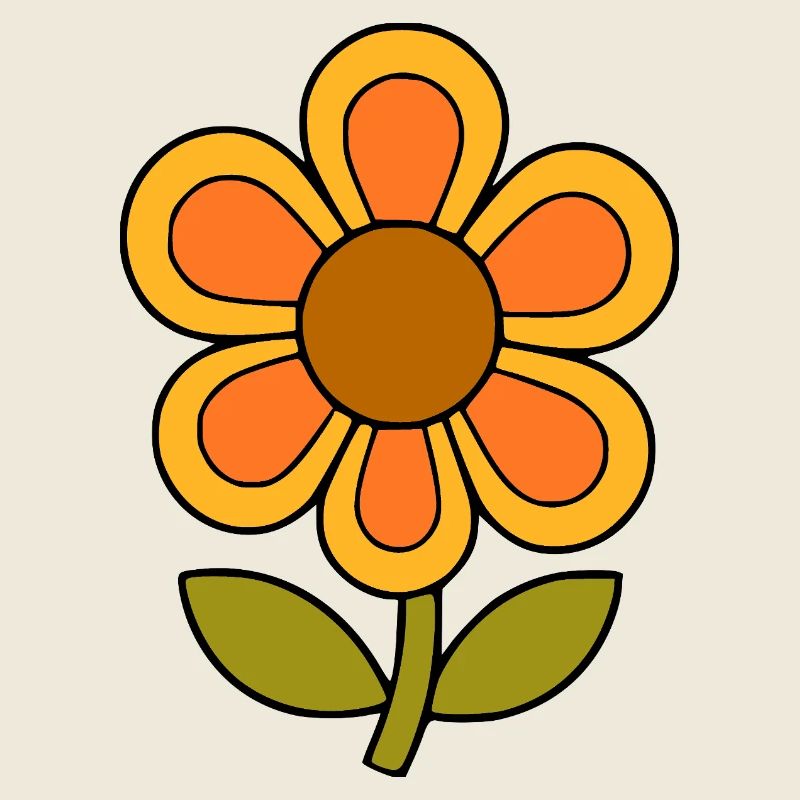 70s flower pattern retro flowerpower