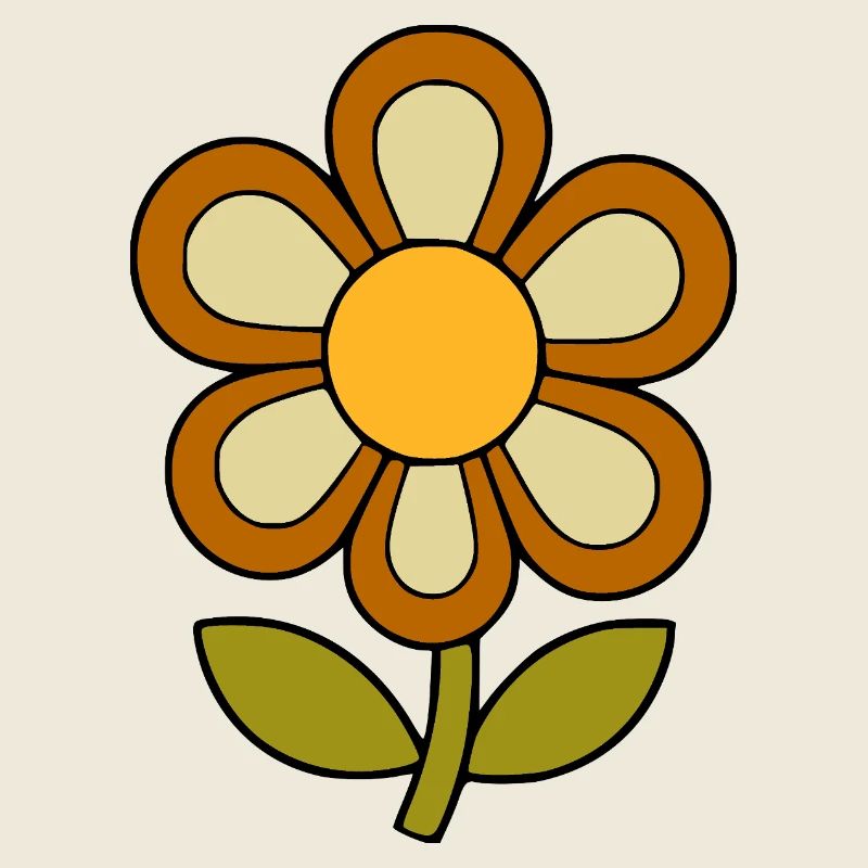 70er Jahre Blume Muster Retro flowerpower