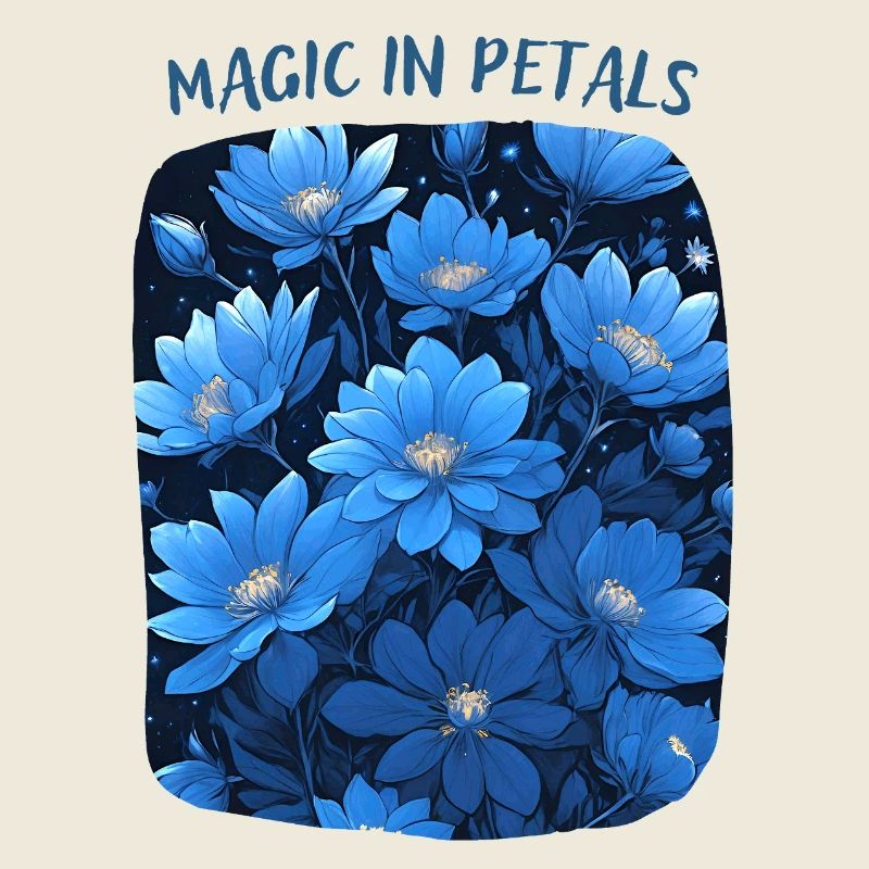 Magic in Blue Flower Petals