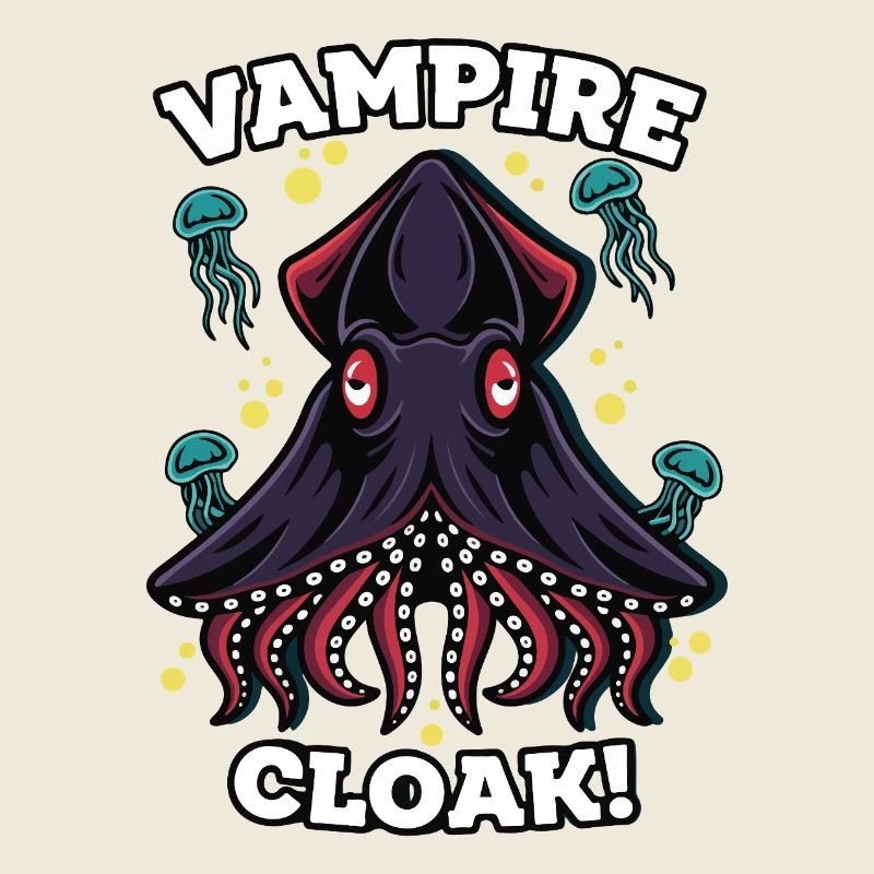 Humour Calmar Vampire Cloak Abysses