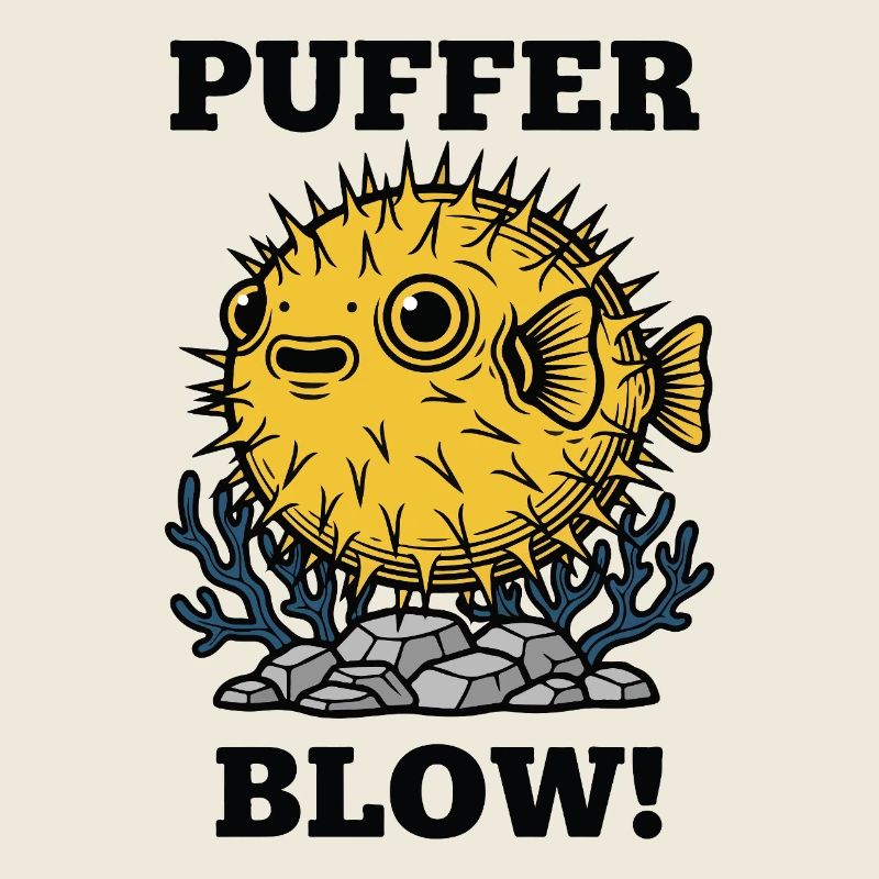 Humor Fisch Kugel Puffer bläst