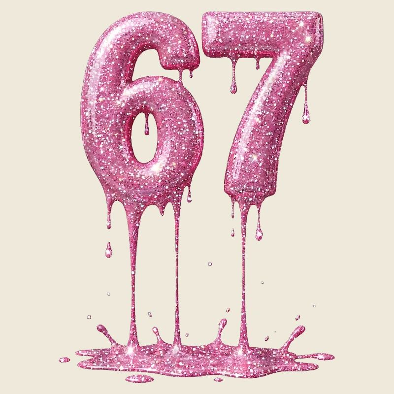 67 Pink Glitzer tropft