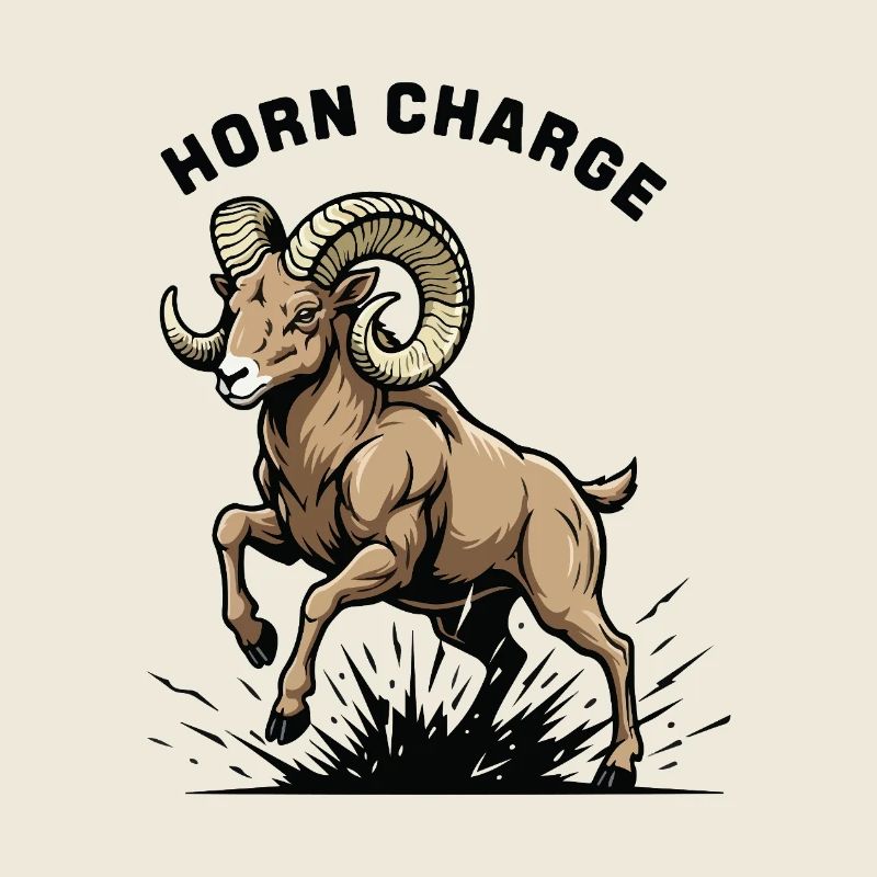 Horn Charge Ram Force Mountain