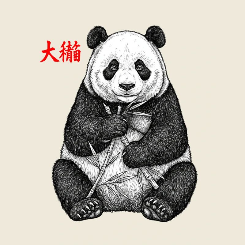 Panda asiatique