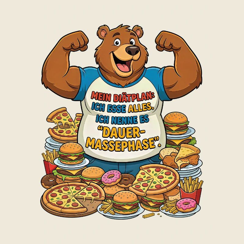 Phase de masse permanente : Ours avec pizza