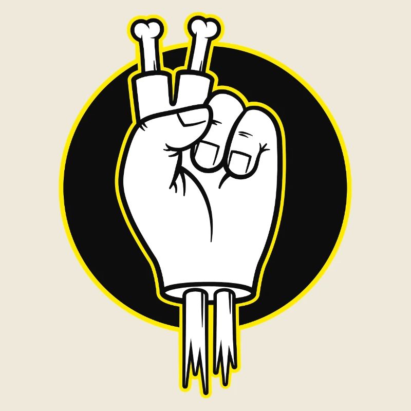 Signe de victoire des Doigts d’Os