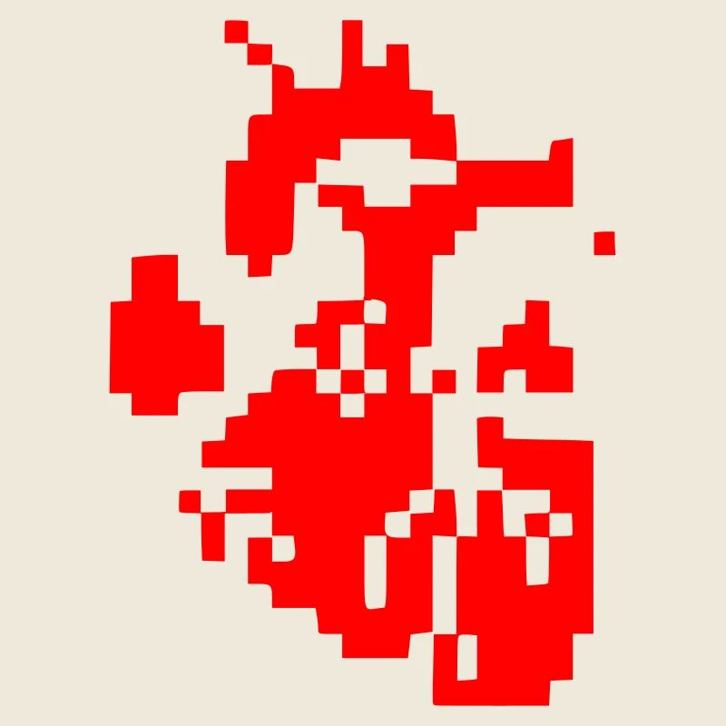 Glitch Heart Pixel Resolution