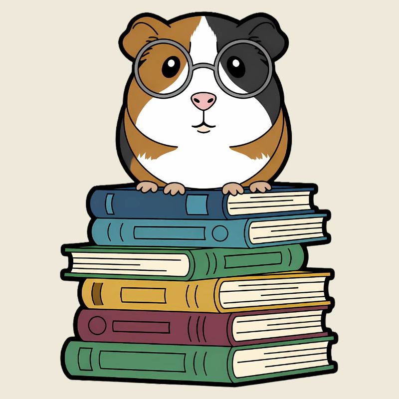 Meerschweinchen Bücher Nerd