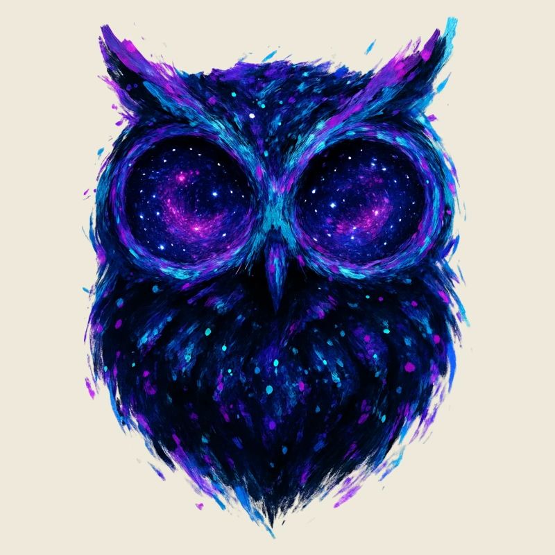Hibou / Chouette Galactique : Nébuleuse Nocturne
