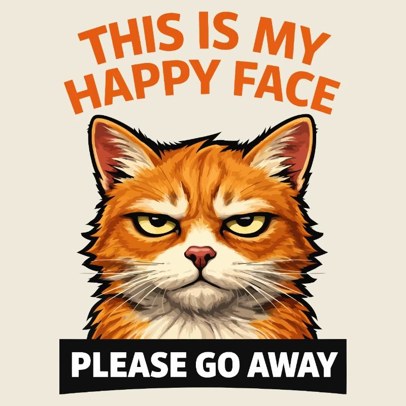 Chat en colère S’il te plaît Va-t’en Humour