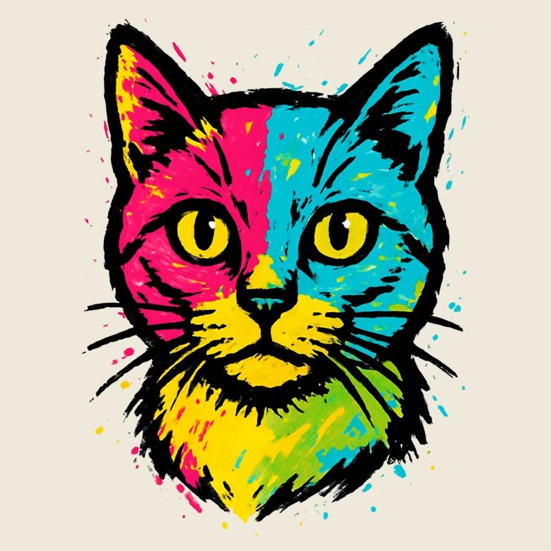 Cat Pop Art – Wildstyle Splatter Graffiti Streetw