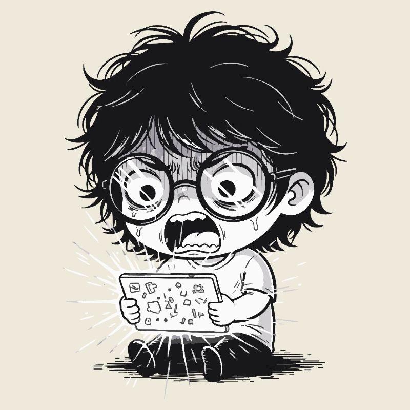 Enfant Colère Tablette Cri Numérique