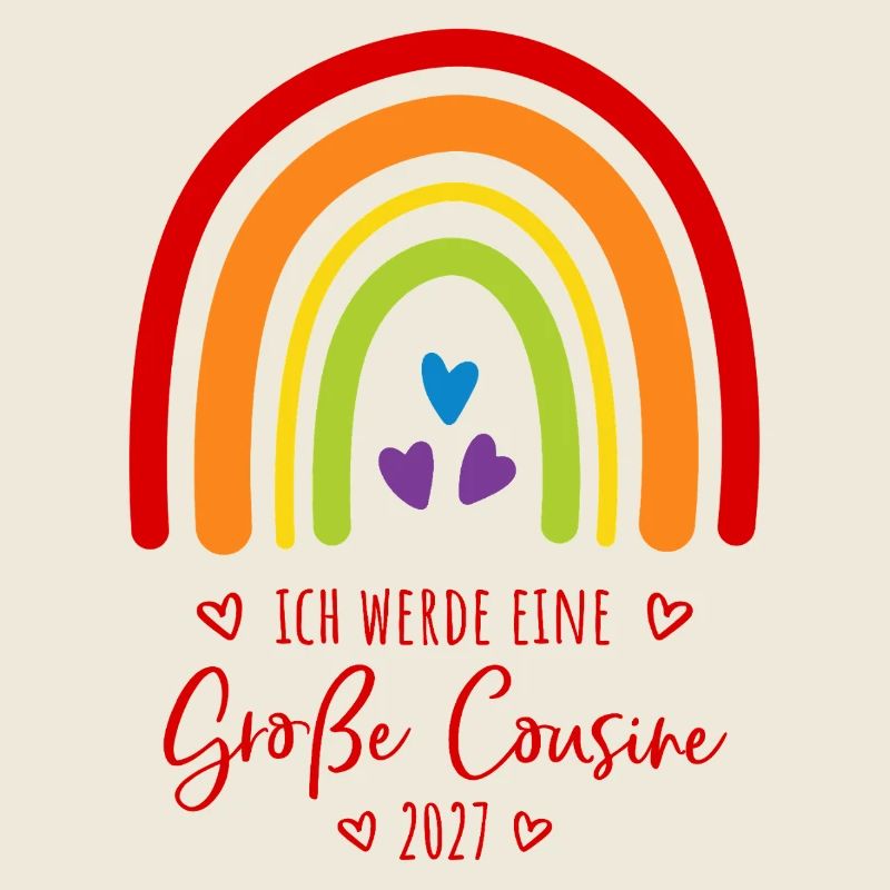 Ich werde eine Große Cousine 2027 Regenbogen