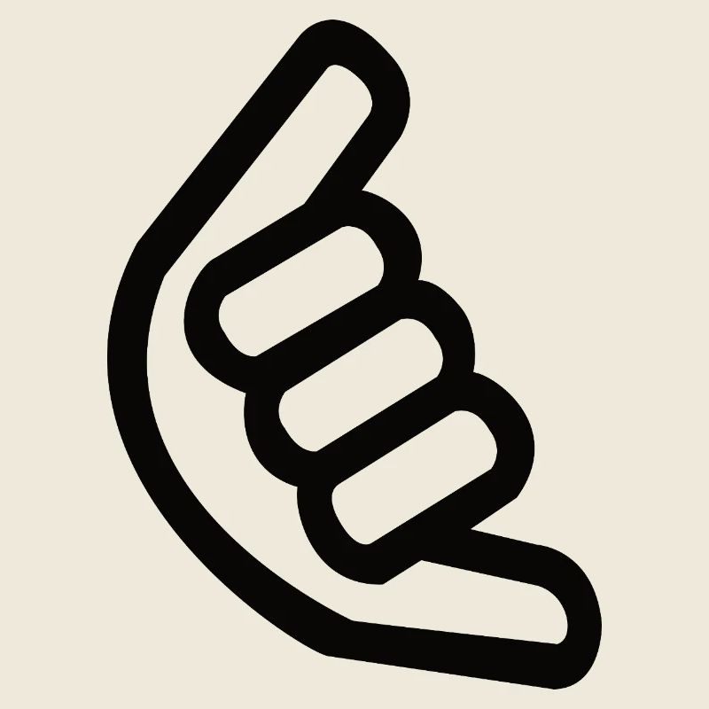 Shaka Handzeichen – Surfer Sign