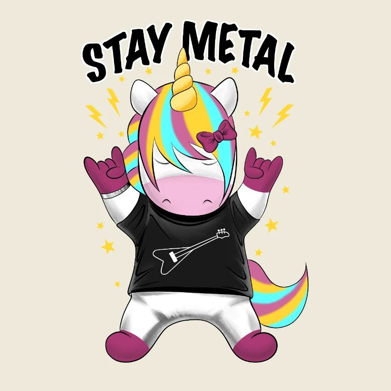 Stay Metal Einhorn Rock