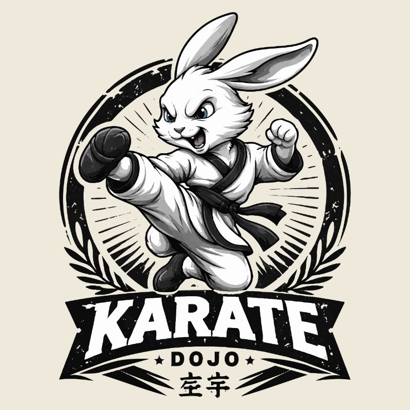 Karate Bunny Dojo Arts Martiaux Fun Design