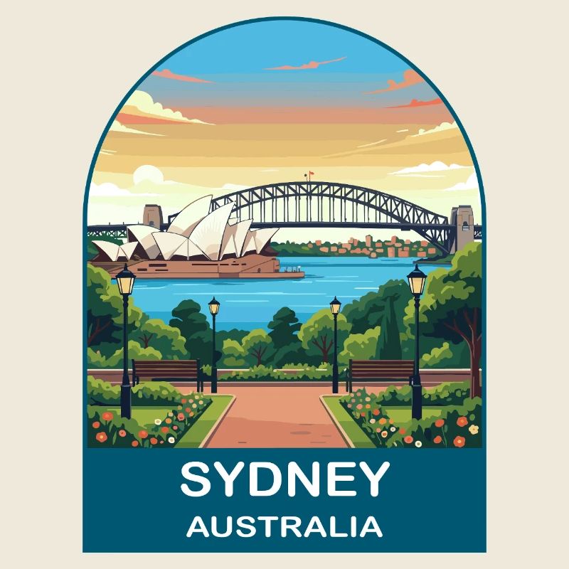 Sydney Australia Opera House Reiseplakat-Kunst