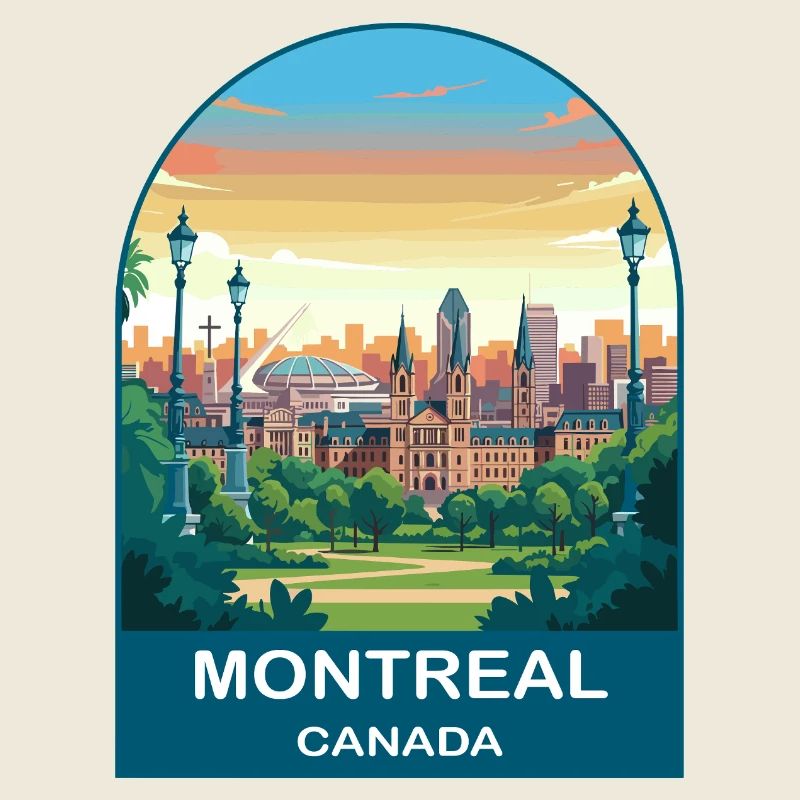 Montreal Canada Stadium Reiseplakat