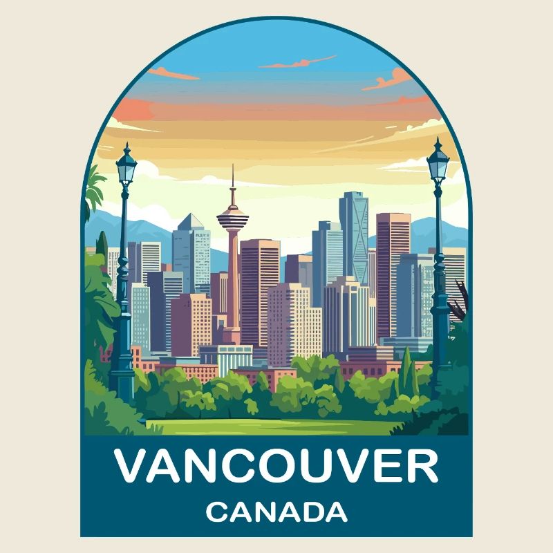 Vancouver Canada Harbour Centre Travel Art