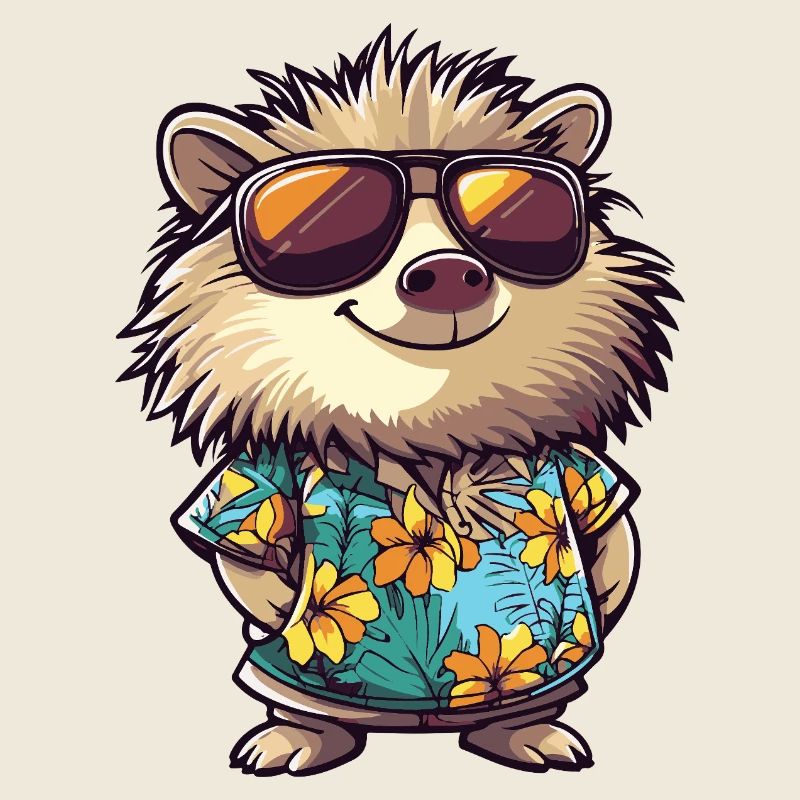 Igel Comic Urlaub