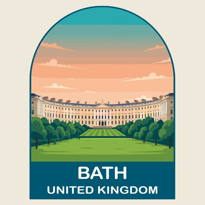 Bath UK Vintage-Reiseplakat-Kunst