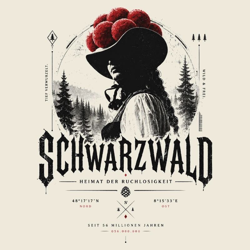 Schwarzwald Silhouette mit Bollehut