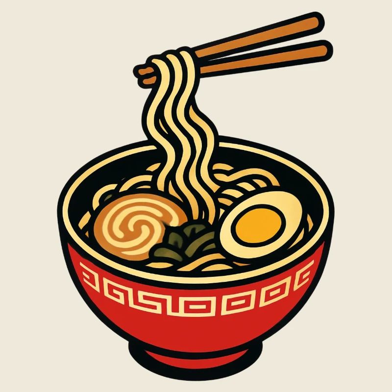 Ramen Bowl with Chopsticks