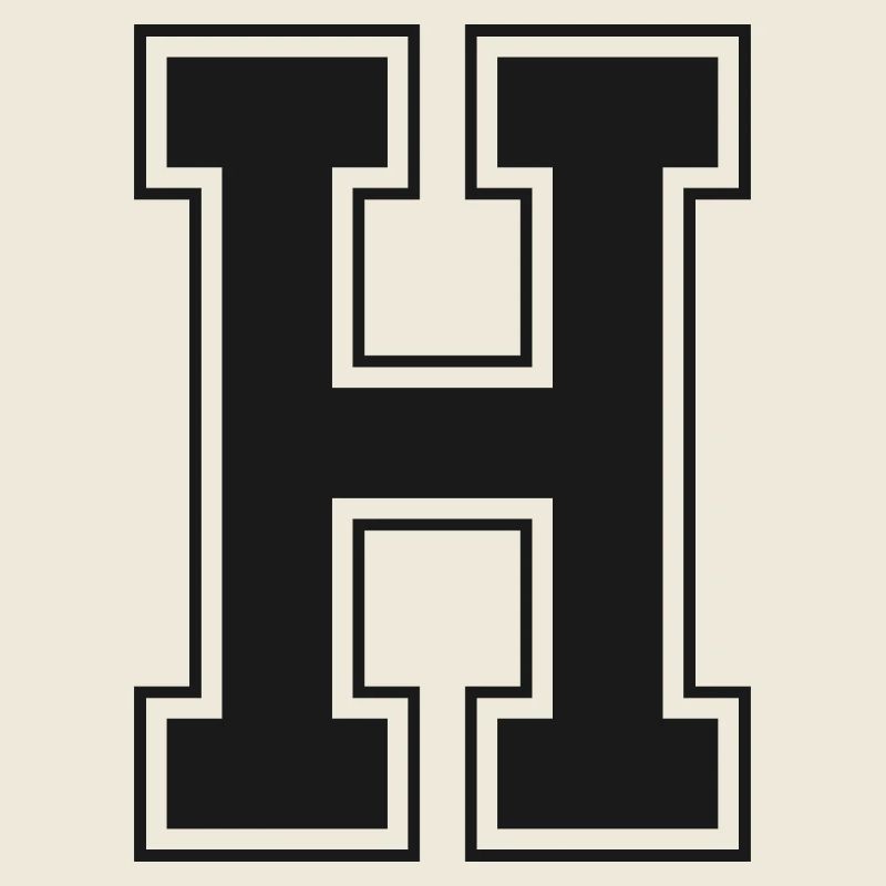 Monogramme Noir Jaune Maison du Collège initiale H