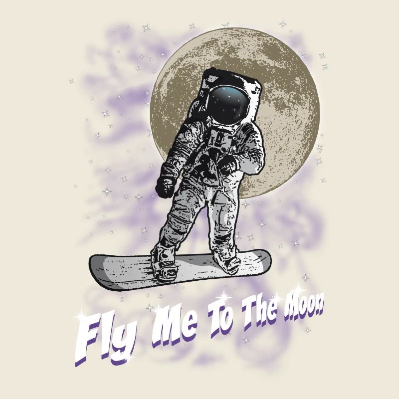 Moon snowboarder