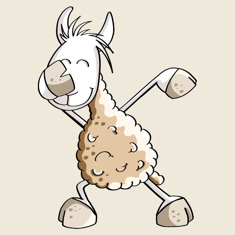 Dab Dance Lama - Dabbing Alpaka - Fun Comic