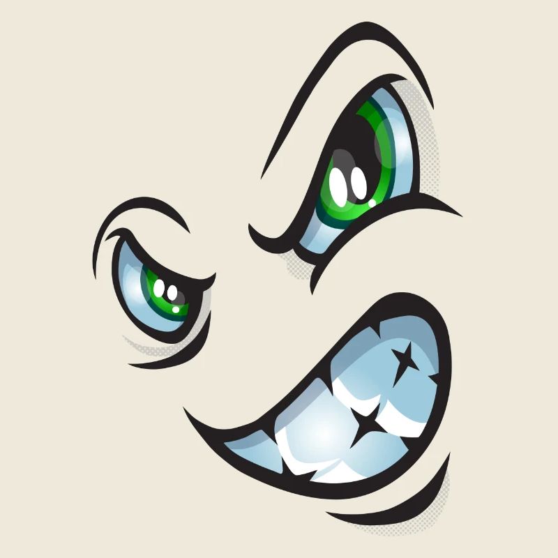 Angry cartoon face