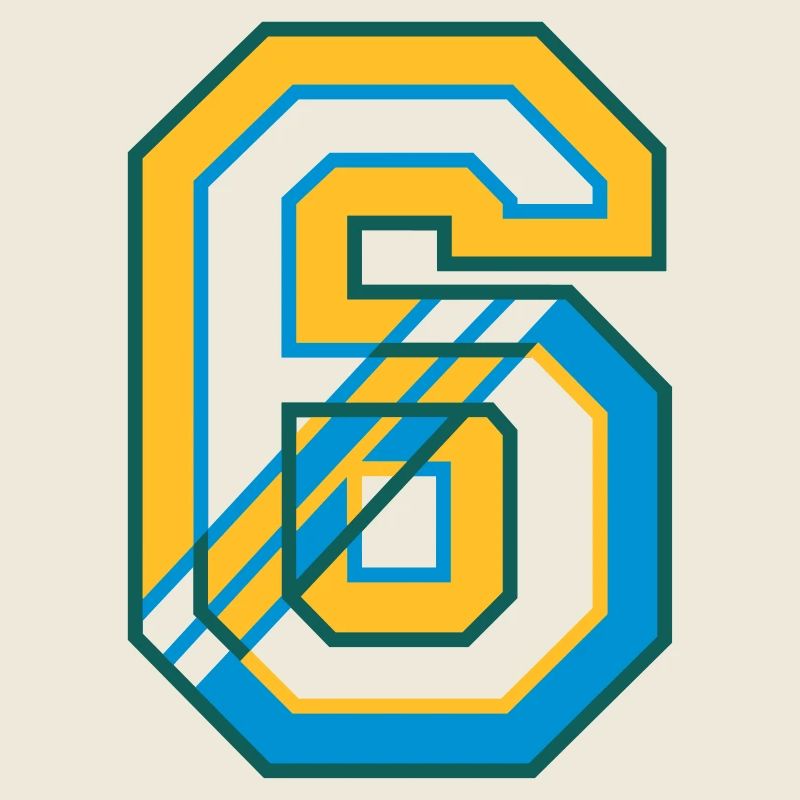 Maillot numéro six au Style Varsity