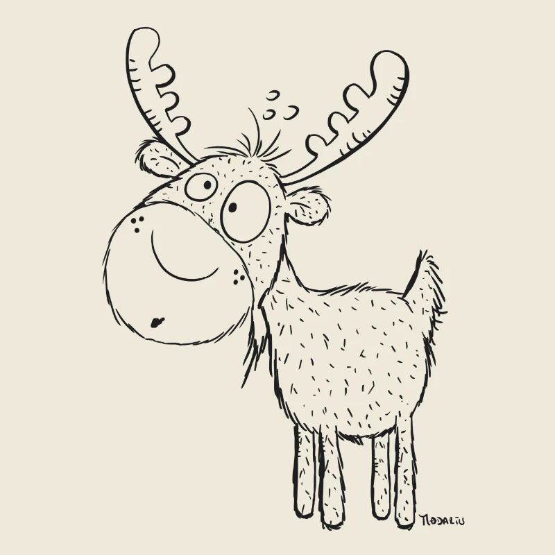 Lustiger Elch - Elche - Hirsch - Reh - Geschenk