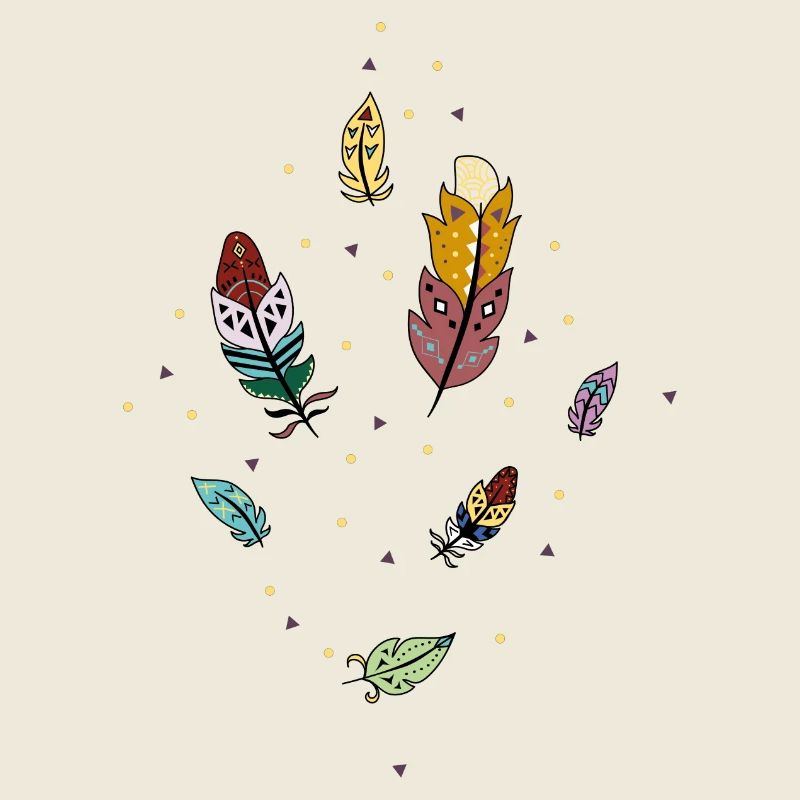 Plumes colorées