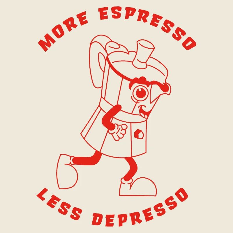 More Espresso Less Depresso red