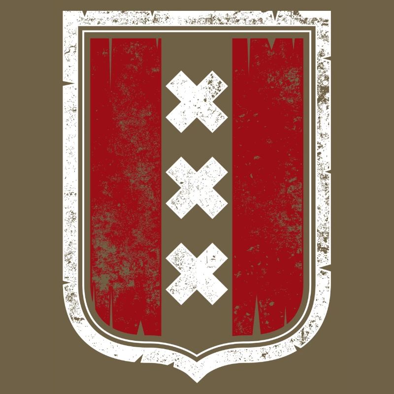 Red Shield Crest with White Xs