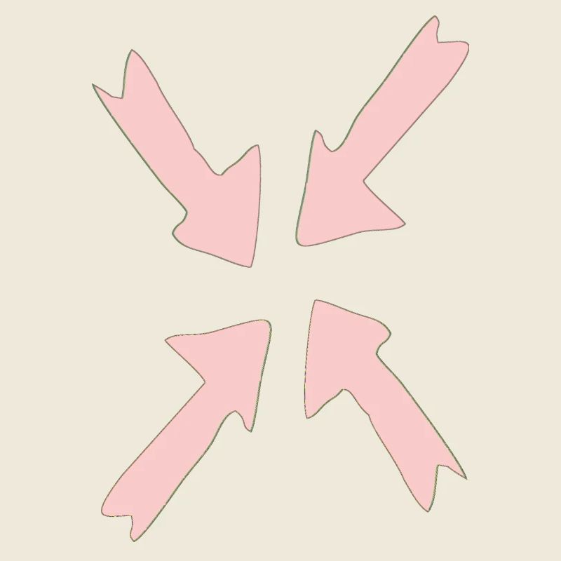 flèches de mise au point roses