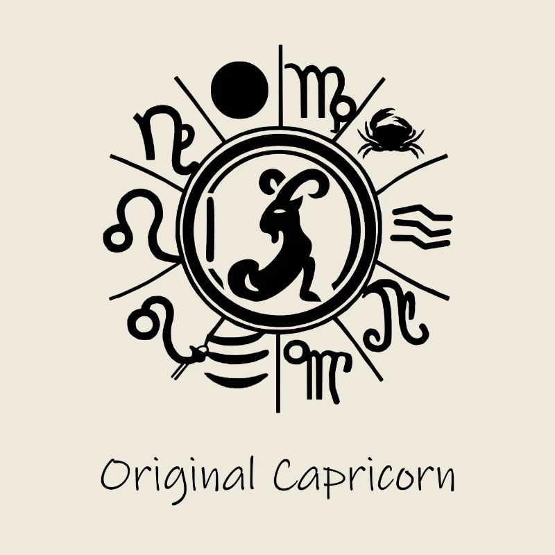 Star sign Capricorn 001 black