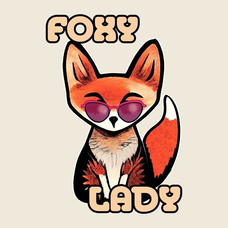 Foxy Lady - Renarde Avec Lunettes de Soleil