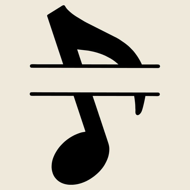 Text banner musical note