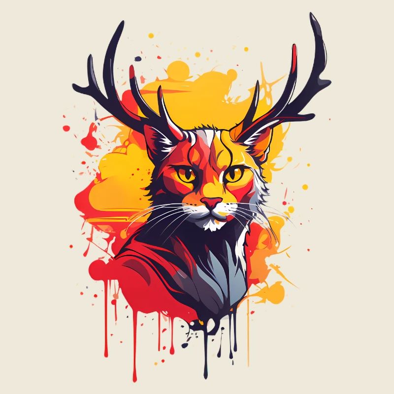 Chat avec bois